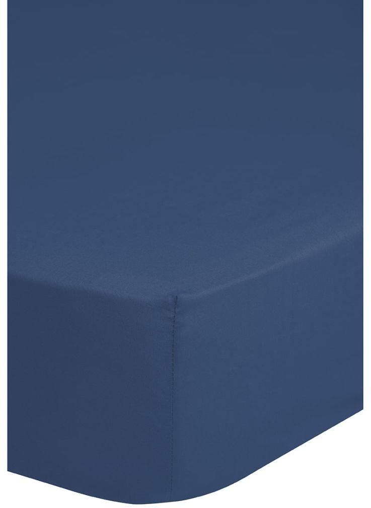 Muller Textiles Emotion Prześcieradło dżersejowe z gumką, 90/100x220 cm, niebieskie 0200.24.43