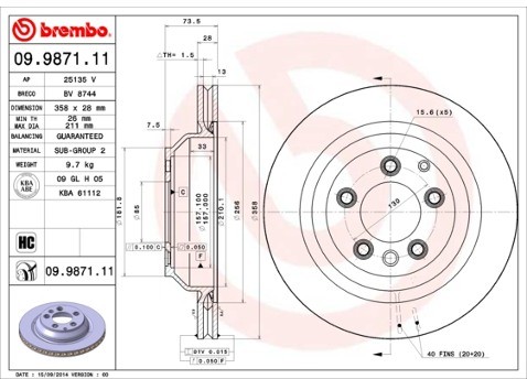 BREMBO 09.9871.11