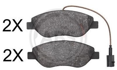A.B.S. Zestaw klocków hamulcowych, hamulce tarczowe 37818