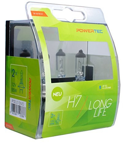 M-Tech ptzll7 Duo H7 żarówki halogenowe 55 W Long Life, liczba 2 PTZLL7-DUO