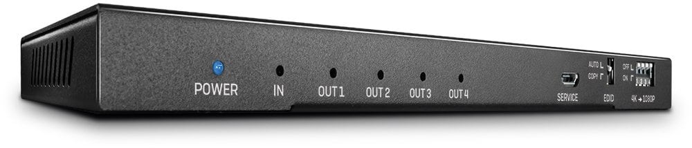 Lindy 38231 Rozdzielacz przejściówka spiltter) HDMI 4K UHD 4-portowy z audio portem optycznym i analogowym LY-38231