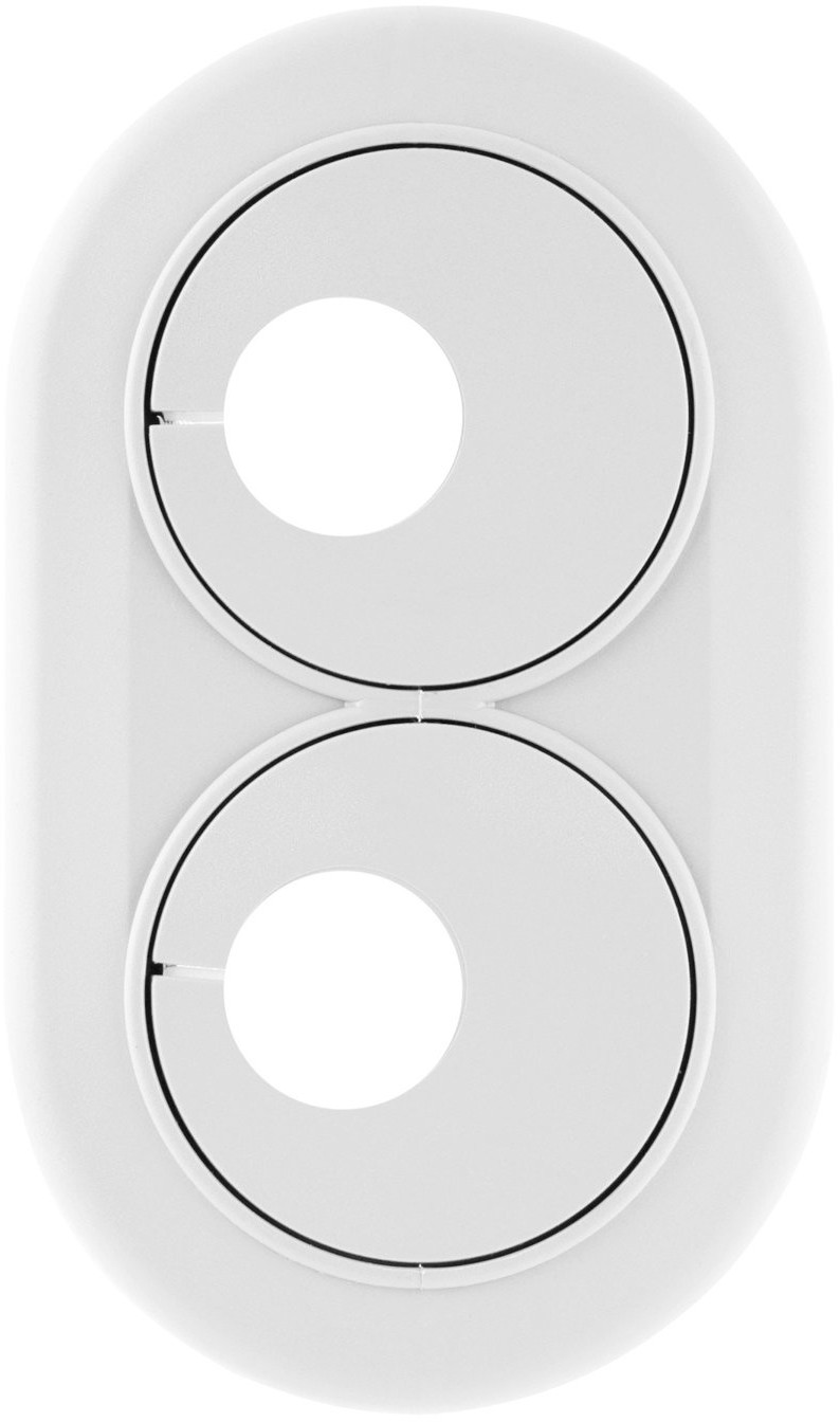 Zdjęcia - Ogrzewanie podłogowe elektryczne Rozeta maskująca do rur podwójna biel (fi 18)