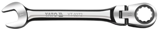 Yato Klucz płasko - oczkowy z grzechotką i przegubem 11 mm YT-0272