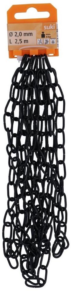 SUKI Łańcuch dekoracyjny 2 mm x 2.5 m 8kg czarny
