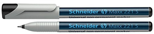 Schneider uniwersalnym marker Maxx 221 NON-Permanent S, 0,4 MM, można przecierać na mokro, czarny SCHNEIDER 221
