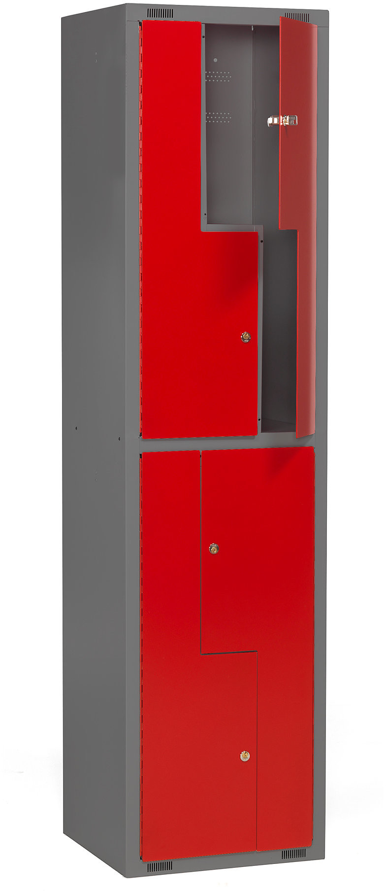 AJ Produkty Mini szafa tylu l, 1 sekcja, 500 mm, czerwone drzwi