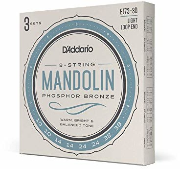 D'Addario D'Addario EJ73 struny mandolinowe, brązowe fosforowe, lekkie, 10-38, 3 zestawy EJ73-3D