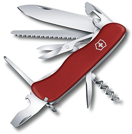 Victorinox Outrider dla dorosłych, 111 MM na nóż kieszonkowy, czerwony, One Size 08513