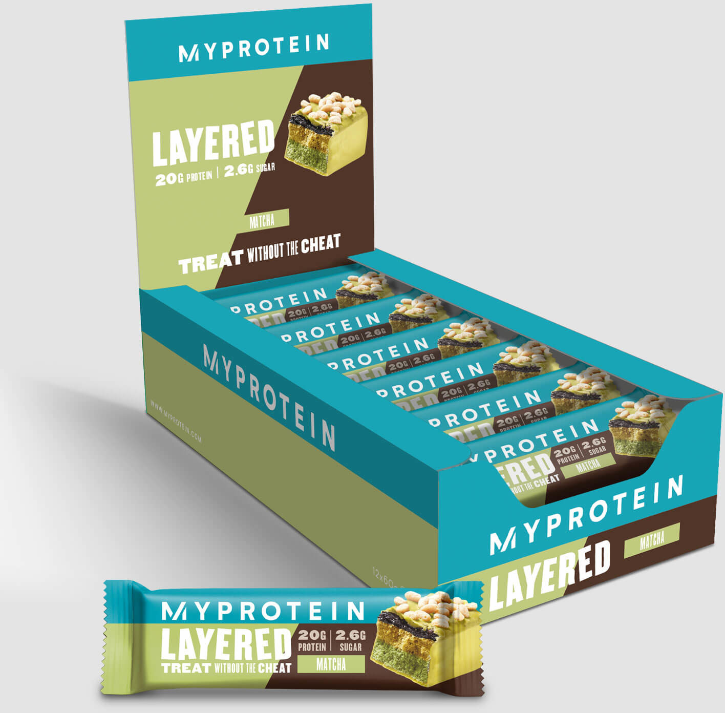 Myprotein 6 Warstwowy Baton Proteinowy - Matcha