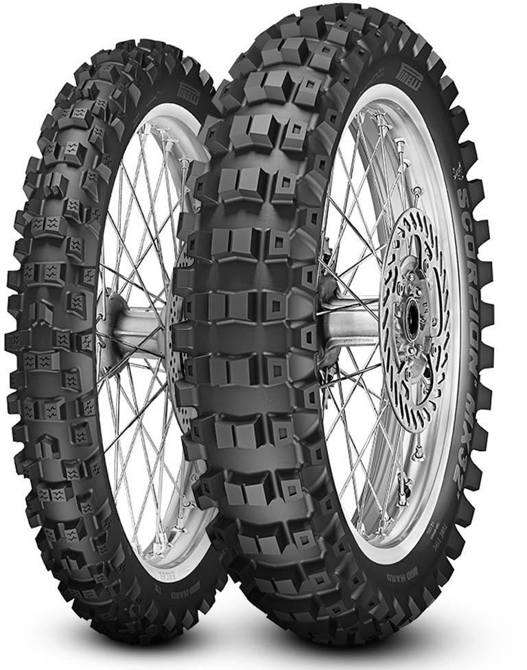 PIRELLI Scorpion MX 32 ( 110/90-19 TT 62M tylne koło, NHS, Mieszanki gumowej medium HARD )