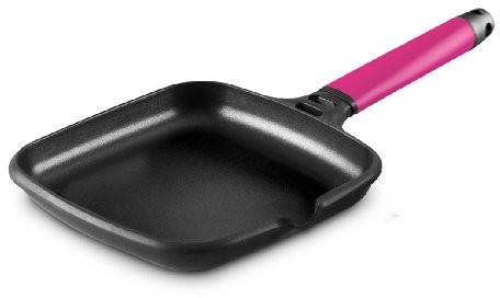 Fundix Patelnia do grillowania z fundix powłoką ze stopu aluminium indukcyjnych ze zdejmowanym uchwytem 22 x 22 cm, magenta F14-IP22
