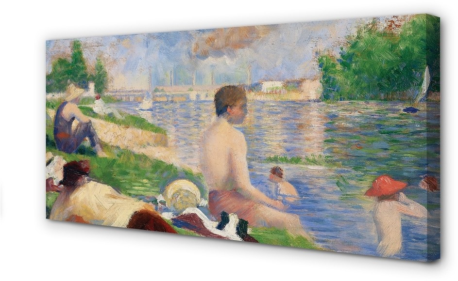 PL Tulup Obrazy na płótnie Sztuka plaża nad jeziorem 120x60cm