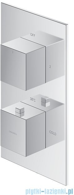 Omnires Fresh bateria termostatyczna 2-wyjściowa element natynkowy chrom FR7136ROCR