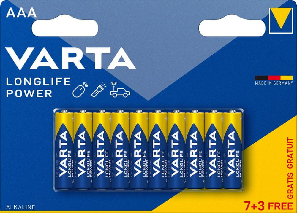Varta baterie alkaliczne Longlife Power 7+3 AAA 4903121470