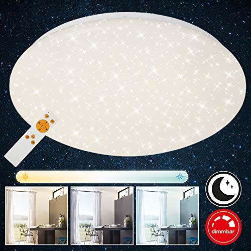 Briloner Leuchten lampa sufitowa LED z pilotem zdalnego sterowania, możliwość przyciemniania, regulacja temperatury barwowej, biała, 2200 lumenów, 22 W, średnica 39 cm (3367-216)