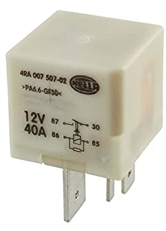HELLA 4RA 007 507-021 Przekaźnik, układ ogrzewania wstępnego - 12V - 5- biegunowy - Zestyk zwierny - Kolor: biały 4RA 007 507-021