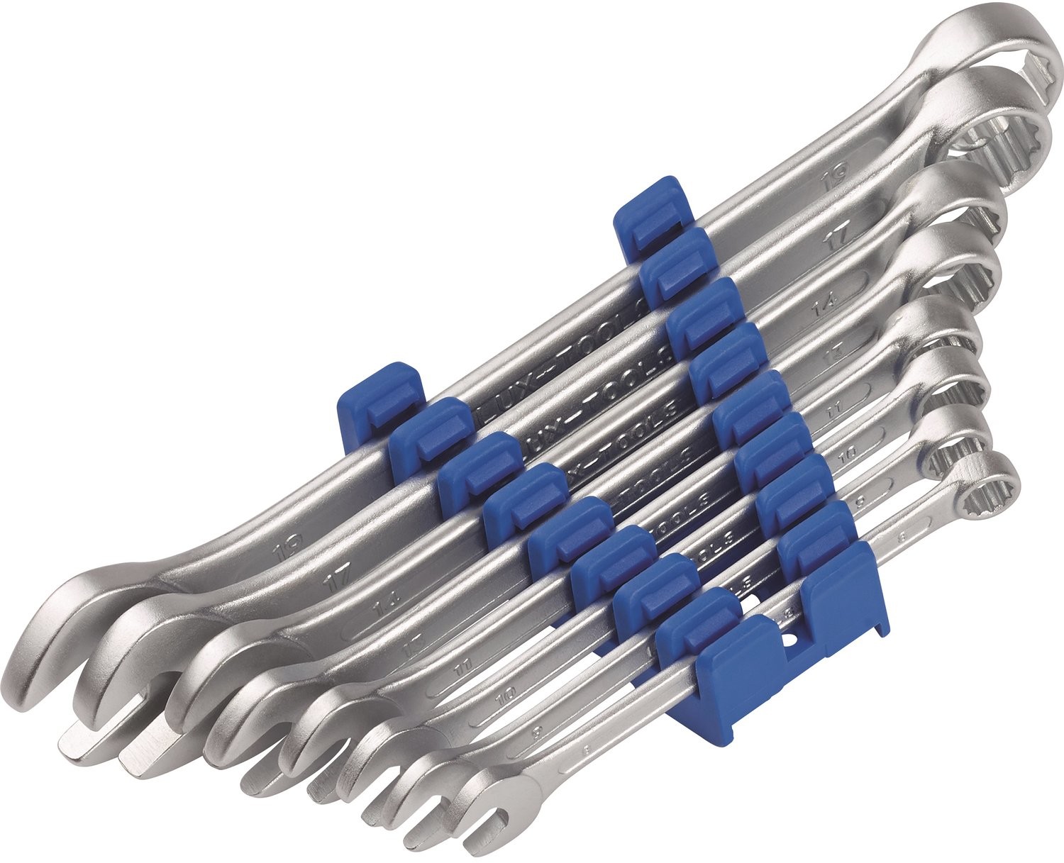 LUX-TOOLS LUX Zestaw kluczy płasko-oczkowych 8-częściowy 8 mm - 19 mm