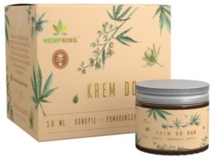 Konopny krem do rąk z CBD o zapachu wanilii i pomarańczy