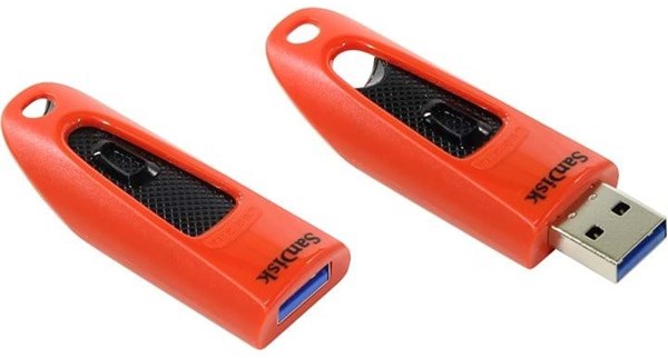 SanDisk Cruzer Ultra3 czerwony 32GB (SDCZ48-032G-U46R)