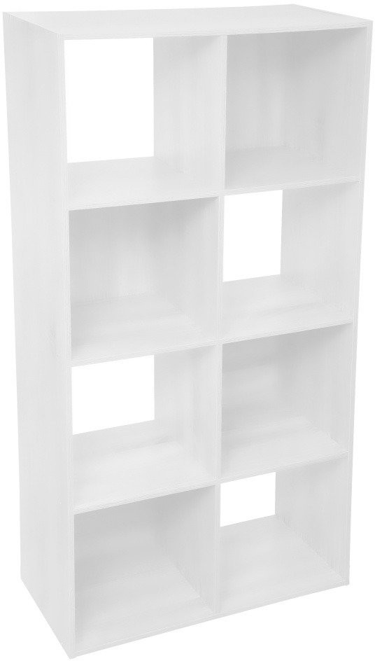 Atmosphera Regał na książki 8 półek MDF 68x32x134 cm kolor biały B07WT4PBFX