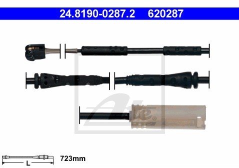 ATE Styk ostrzegwaczy, zużycie okładzin hamulcowych 24.8190-0287.2