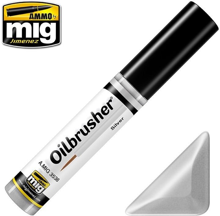 mig Farba olejna Oilbrusher Ammo Mig - Silver mig 3538