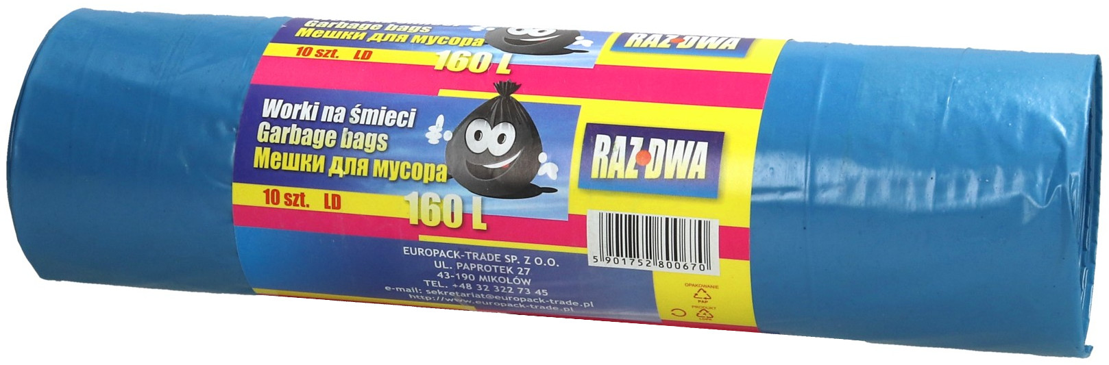 INNI Worki śmieci 160l niebieskie (10)