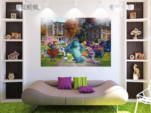 AG Design FTDm 0708 Monster Uni Disney, papierowa Fototapeta 160 x 115 cm  część 1, papier do pokoju dziecięcego, wielokolorowa, 0,1 x 160 x 115 cm FTDm 0708