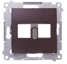 Kontakt Simon KONTAKT - Pokrywa gniazd teleinformatycznych brąz mat DKP2.01/46 SIMON54