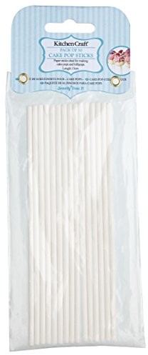 Kitchen Craft 50 Cake Pop Sticks, KitchenCraft, łodyg na ciasta na patyku KCPOPSTKLRG50