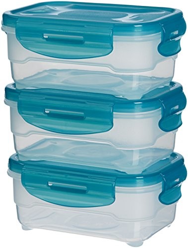 AmazonBasics zestaw szczelnych pojemników na żywność, 0, 0,6 l 41492