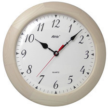 Atrix Duży drewniany zegar ścienny /jasny ATW340W