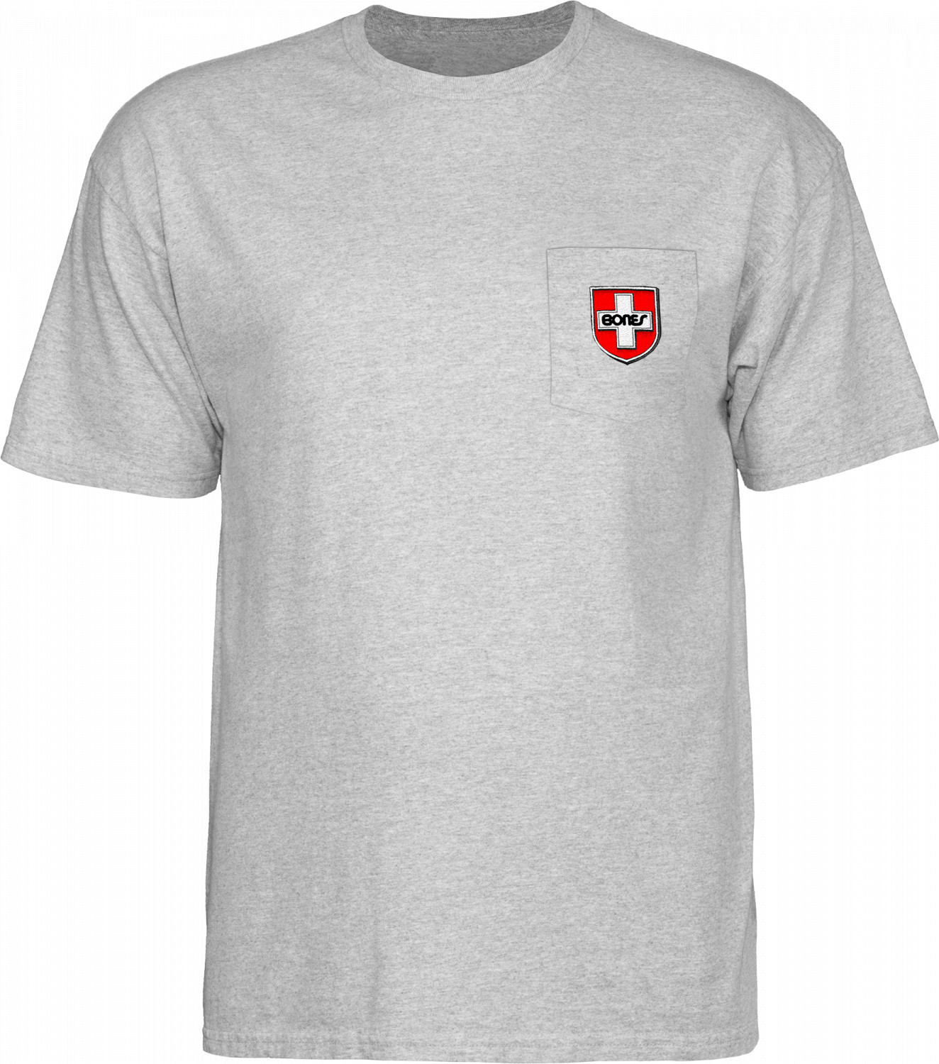 Athletic BONES t-shirt BONES SWISS SHIELD POCKET TEE Heather