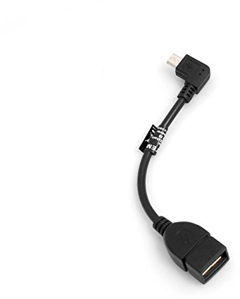 System-S gniazdem USB A Host do Micro USB (Male) kątowy 90 ° stopni w lewo wtyczka kątowa adapter OTG on the Go Host krótki przewód 13,5 cm 53526019
