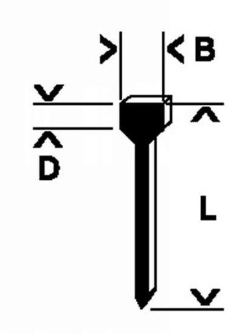 Bosch Professional Bosch 2609200244 1000 gwóźdź 14 MM Typ 49