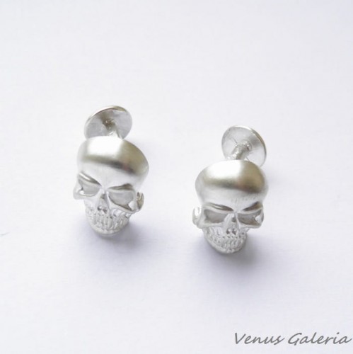 Spinki do mankietów - Czaszki satynowe 1833