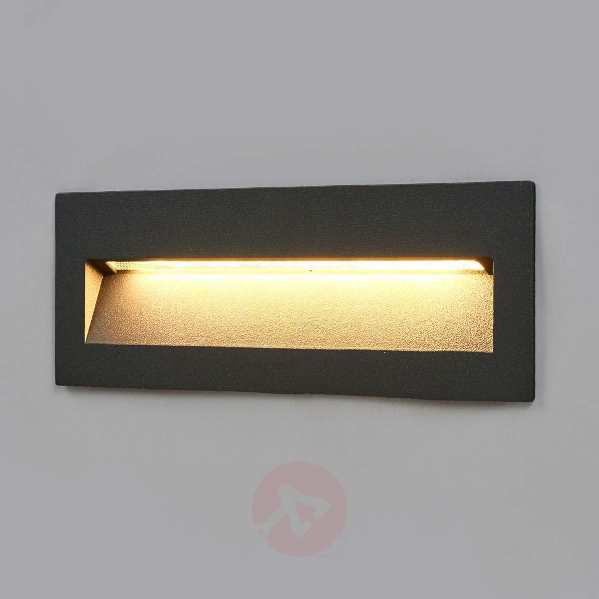 LAMPENWELT.COM Ciemna zewnętrzna lampa wpuszczana LED Loya