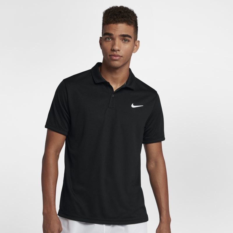 Nike Męska koszulka polo do tenisa NikeCourt Dri-FIT Team - Czerń 939137-010