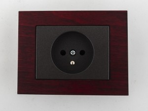 VILMA Gniazdo pojedyncze z uziemieniem z przesłonami torów grafitowe VILMA RP16-002-22GR