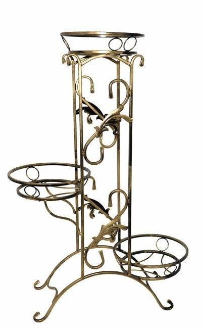 Kwietnik metalowy na trzy donice Cheryl 10-1063-cz-z