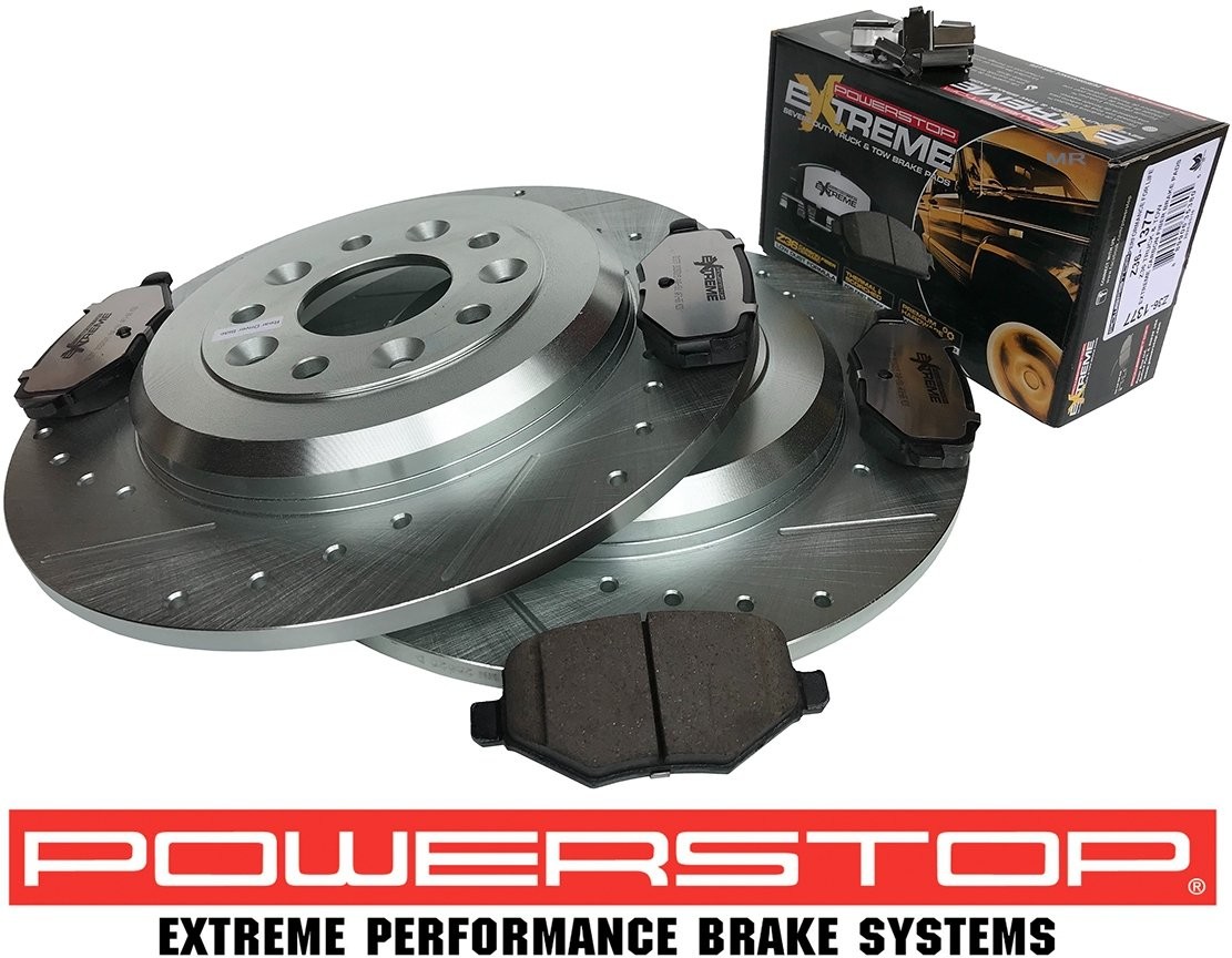 POWERSTOP Tylne klocki Z36 + WIERCONE tarcze hamulcowe 330mm POWERSTOP Lincoln MKT 2010-2019 AR8180XPR+Z36-1377