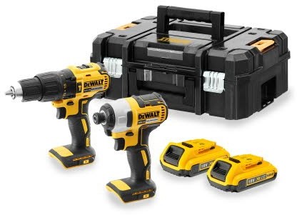 DeWALT akumulatorowy zestaw Combo DCF787 + DCD778 18V Li-Ion XR 2x2,0Ah, kufer TSTAK II [DCK2060D2T-QW]