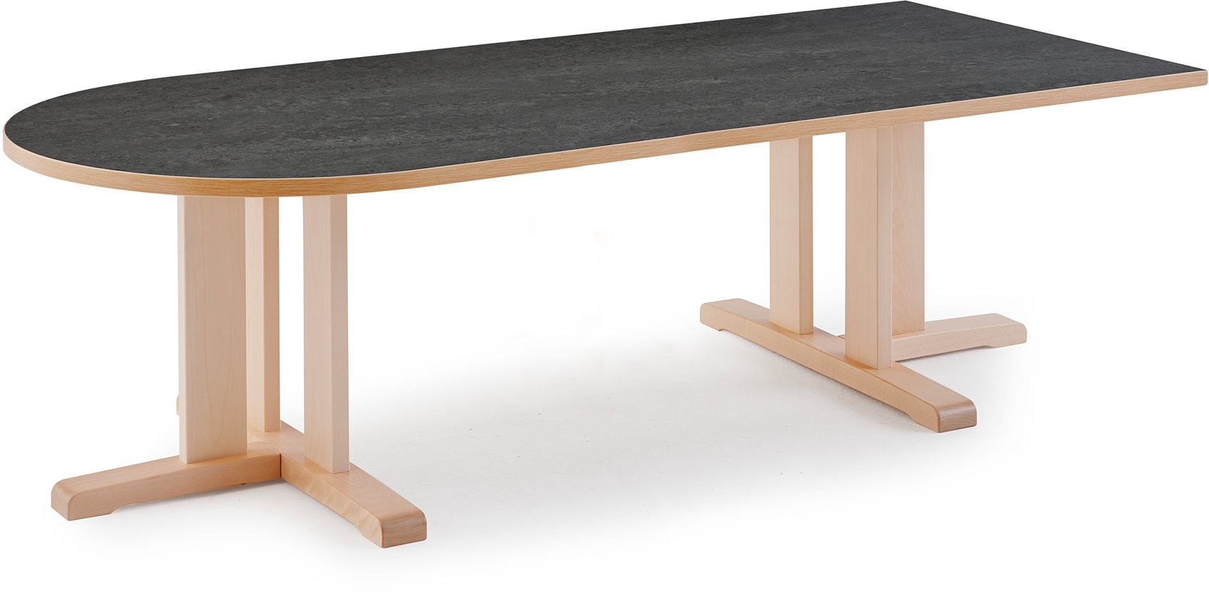 AJ Produkty Stół Kupol, 1800x800x500 mm, dźwiękochłonny, linoleum, ciemnoszary