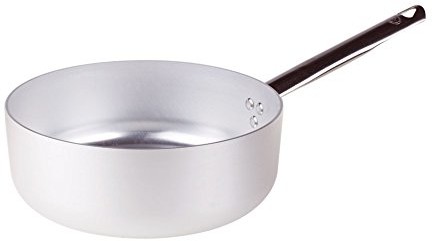 Pentole Agnelli Linia pentole agnelli aluminium 3 MM duszonych garnków z uchwytem 1, srebrny/czarny, 24 cm ALMA10724