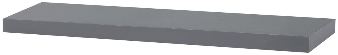 Półka ścienna szary wysoki połysk, 80 x 24 x 4 cm