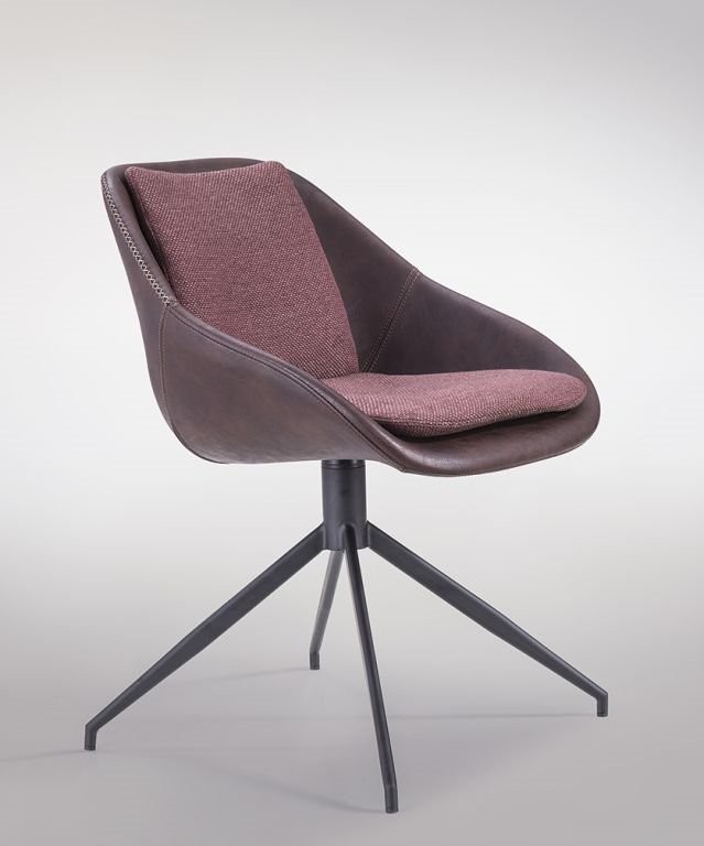 D2.Design Krzesło Poter Soft obrotowe brązowe ciem