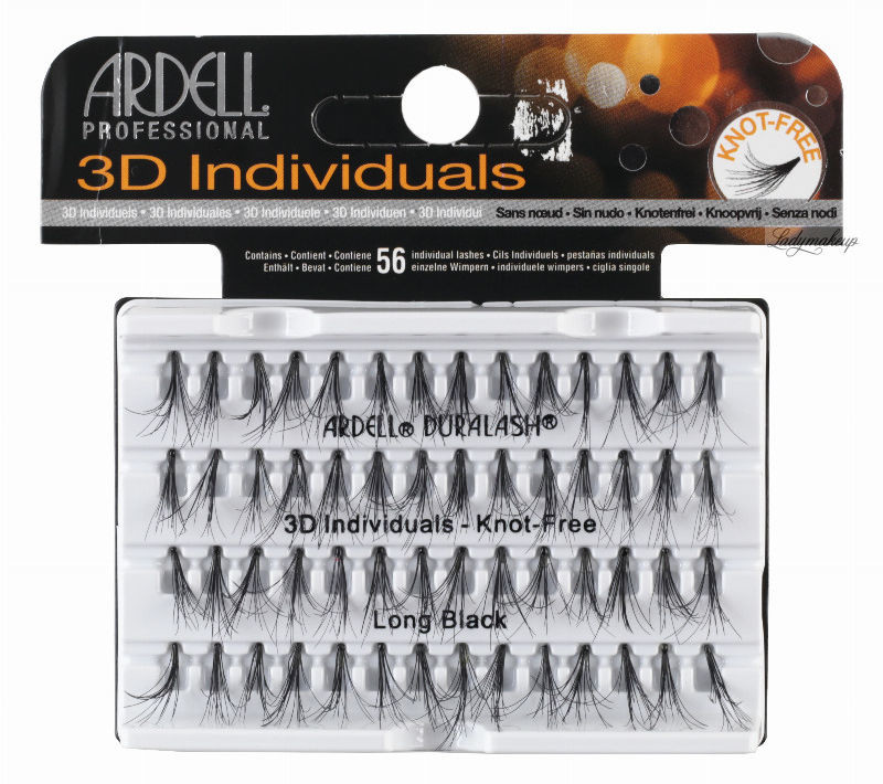 Ardell 3D Individuals - Kępki sztucznych rzęs - LONG BLACK