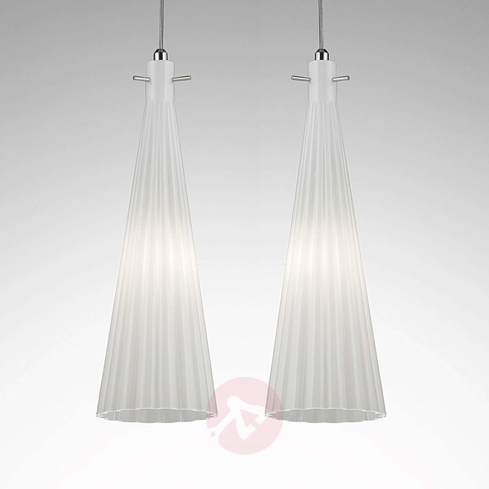 Selene Lampa wisząca Costa Rica, 2-punktowa, biała