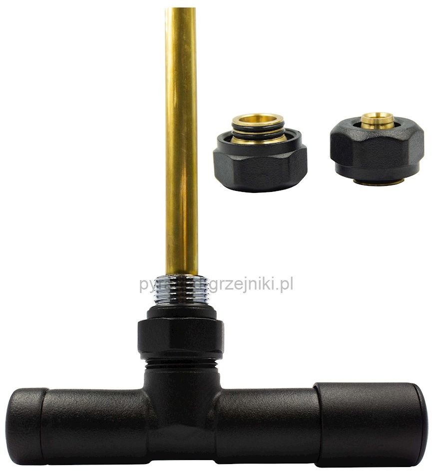 Varioterm Zawór regulacyjny UNICO ze złączką PEX/CU - czarny str. pex 16 mm prawy 000M875A014/P(PEX)