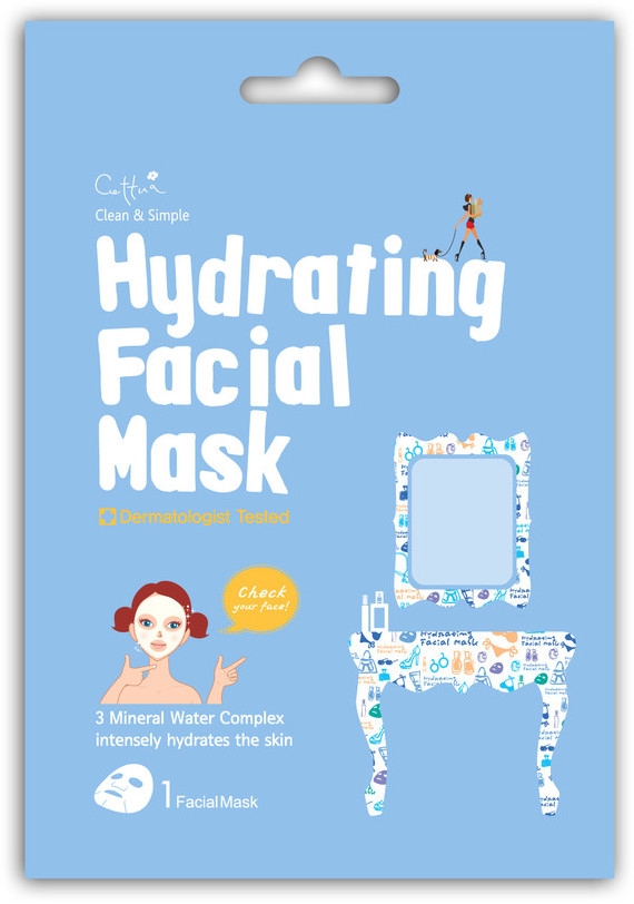 Cettua Hydrating Facial Mask Intensywnie nawilżająca maska do twarzy w płacie